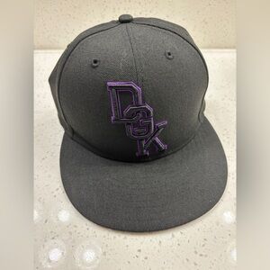 DGK Dirty Ghetto Kids New Era Black Fitted Hat size 7 1/2